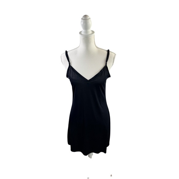 Vanity Fair Other - NWOT Vanity Fair Black V-Neck Short Sleeveless Nightgown Large